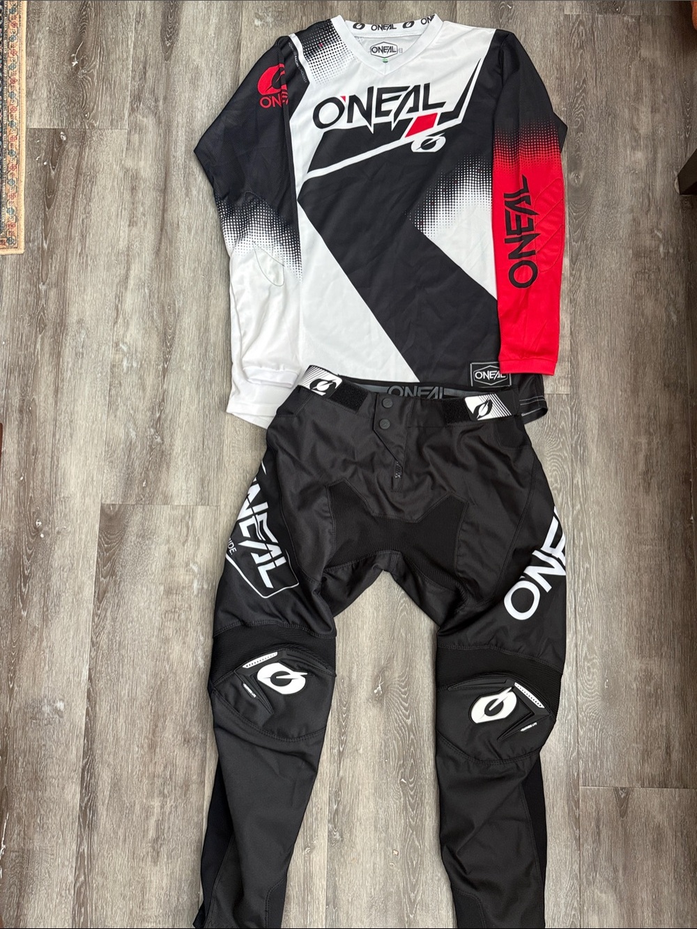 O'Neal Youth Boys Black White Red MX Jersey, Pants and Gloves Set